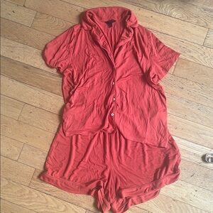 Banana Republic Red Pajama Set Intimates & Sleepwear